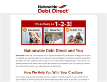 Tablet Screenshot of nationwidedebtdirect.com